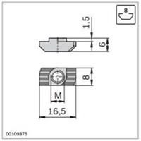 Bosch Rexroth 8981016123, T-Nut, 8mm T-Slot, 10 -32 UNF Thread 8981016123 Rexroth